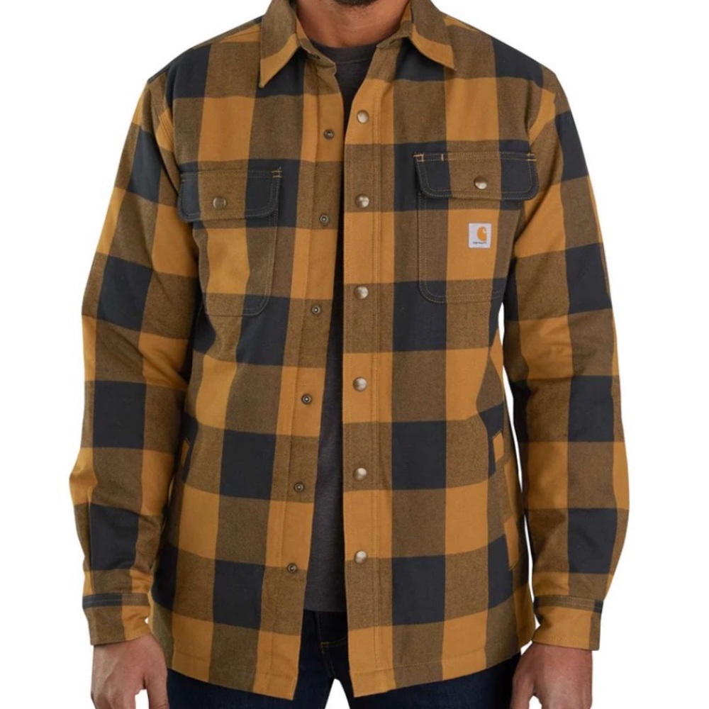 Carhartt Mustard and Black Checkered Jacket